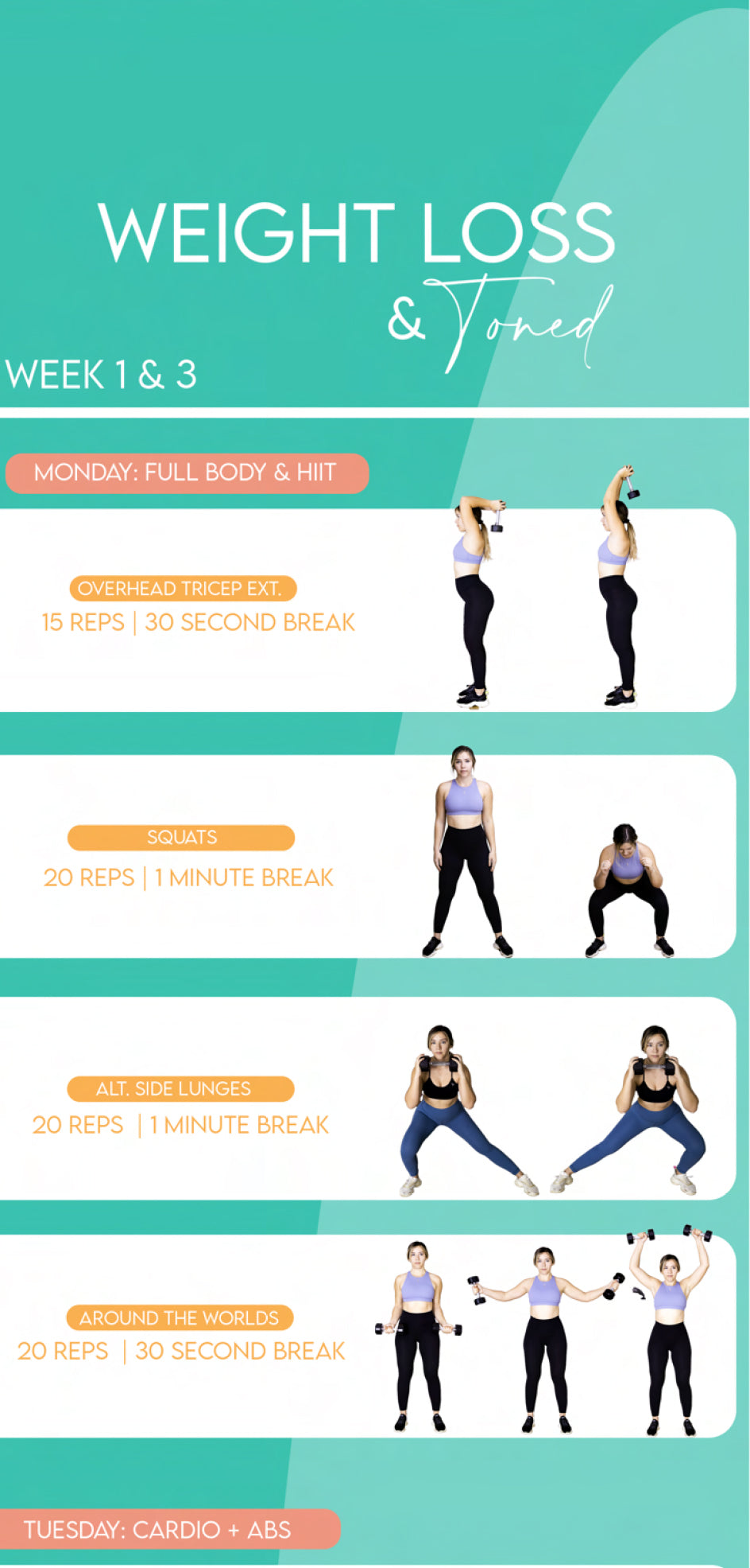 Weight Loss and Toned | The 4-Week Workout Guide by Briana K
