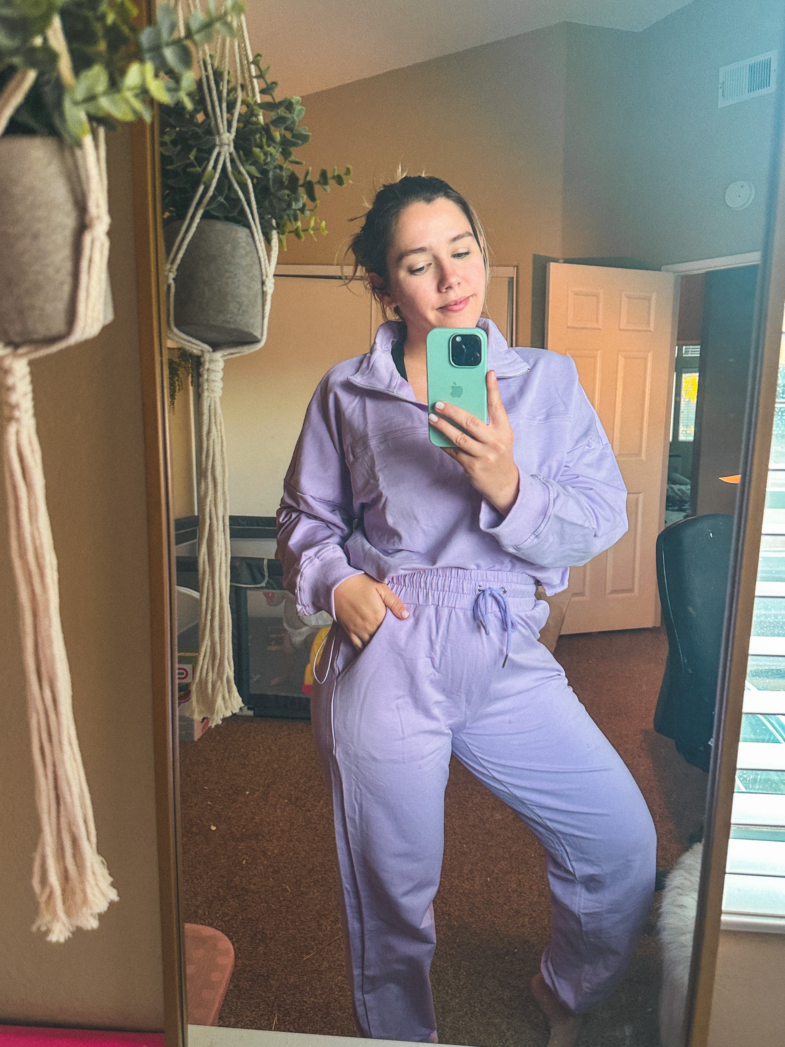 Airy Tracksuit Joggers - Lilac
